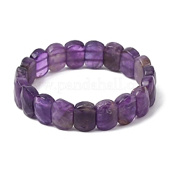Natural Amethyst Beaded Stretch Bracelets for Unisex&nbsp;G-K303-01E