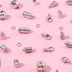 DIYジュエリー製作キット  合金コードエンドとカニカンを含む  304ステンレススチール丸カン  ミックスカラー&nbsp;DIY-SC0030-59