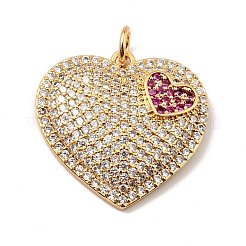 Brass Micro Pave Cubic Zirconia Pendants&nbsp;KK-E015-22G