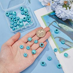 40Pcs 2 Styles Synthetic Turquoise European Beads&nbsp;G-PH0002-56