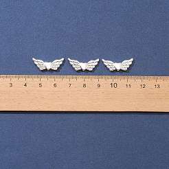 チベットのスタイル合金angelteeビーズ  翼のあるハート  鉛フリー＆カドミウムフリー  アンティークシルバー  22x9x3mm  穴：1mm&nbsp;TIBEB-FS0001-01