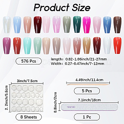 ABS Plastic Pure Color Press On False Nails&nbsp;MRMJ-WH20004-32C
