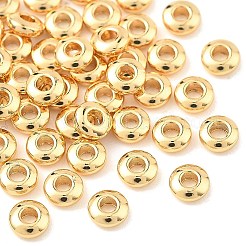 シェグレイスの真鍮ビーズ  ロンデル  カドミウムフリー＆ニッケルフリー＆鉛フリー  18KGP本金メッキ  1x3mm  穴：0.8mm&nbsp;XGRPCH985-213G