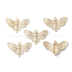 合金ペンダント  頭蓋骨を持つ蛾  ライトゴールド  27x42.5x3mm  穴：2mm&nbsp;FIND-WH0147-67KCG