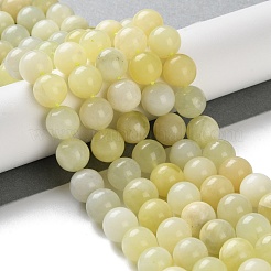 Natural New Jade Stone Round Bead Strands&nbsp;G-O039-16-8mm-01