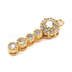 Brass Micro Pave Cubic Zirconia Pendants&nbsp;KK-F901-03E-G