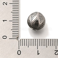 304ステンレススチールビーズ  ラウンド  アンティークシルバー  10mm  穴：1.8mm&nbsp;STAS-G350-04AS