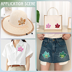 9Pcs Leaf Computerized Embroidery Cloth Iron on/Sew on Patches&nbsp;PATC-WH20006-007