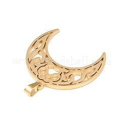 304 Stainless Steel Hollow Pendants&nbsp;STAS-P321-04G