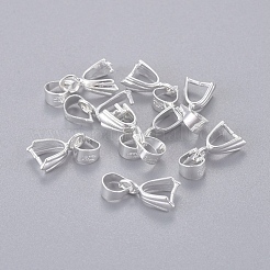 真鍮のアイスピックピンチベイル  銀  11x5 MMM  穴：3mm  ピン：0.8mm&nbsp;KK-E143-S1