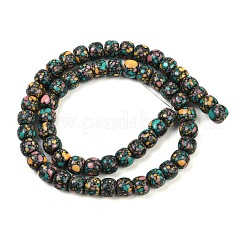 天然石瑪瑙ビーズ連売り  染め  バレル  8x6~6.5mm  穴：1mm  約57個/連  14.96''（38センチメートル）&nbsp;G-U030-D01-8mm
