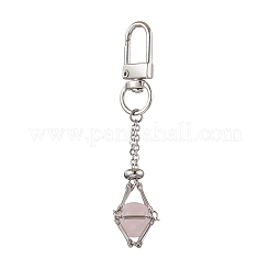 Stainless Steel Braided Chain Macrame Pouch Empty Stone Holder Pendant Decorations&nbsp;HJEW-JM02054