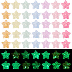 50Pcs Luminous Transparent Acrylic Beads&nbsp;LACR-TA0001-08