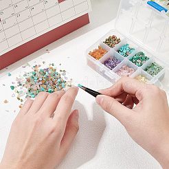 天然および合成混合宝石チップビーズ  穴なし/ドリルなし  2~8x2~4mm  8素材  27g /材料  216 G /ボックス&nbsp;G-OC0001-57
