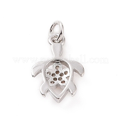 Brass Micro Pave Cubic Zirconia Charms&nbsp;KK-C012-46P