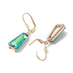 Glass Leverback Earring&nbsp;EJEW-C077-09KCG