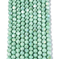 Ombre Effect Dyed Electroplate Opaque Glass Beads Strands&nbsp;EGLA-Q130-01A-09