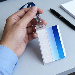 15Pcs Plastic Swipe ID Card Holder&nbsp;AJEW-CP0011-63