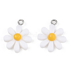 Opaque Resin Pendants&nbsp;RESI-WH0037-01B