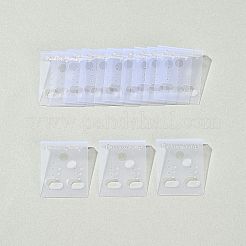 180PCS長方形のプラスチック製のピアスディスプレイカード  耳栓に使用  透明  3.7x3cm&nbsp;EDIS-FS0001-01B