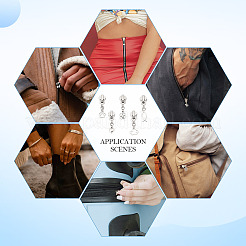 Zinc Alloy Zipper Head with Mixed Shaped Charms&nbsp;PALLOY-TAC0108