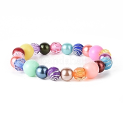 Rainbow Theme Bracelets & Necklaces Sets for Kids&nbsp;SJEW-JS01266