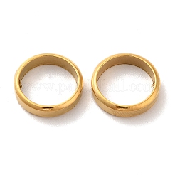 イオンプレーティング（IP）201ステンレススチールビーズフレーム  リング  ゴールドカラー  12x3mm  穴：1mm&nbsp;STAS-O130-05G