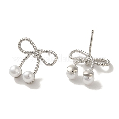 Rack Plating Brass Studs Earrings&nbsp;EJEW-R162-31P