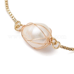 Freshwater Pearl  Slider Ring&nbsp;BJEW-JB11132