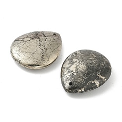Teardrop Natural Pyrite Pendants&nbsp;G-I125-35A-B