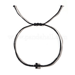3Pcs Synthetic Stone Cross Braided Cord Adjustable Bracelet Sets&nbsp;CC2534-2