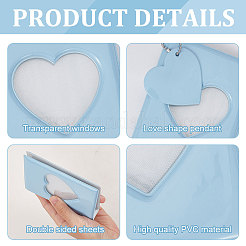 3 Inch PVC Mini Heart Hollow Photocard Holder Book&nbsp;AJEW-WH0038-65P-03