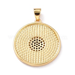 Brass Micro Pave Cubic Zirconia Pendants&nbsp;ZIRC-L100-054G