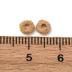 真鍮ビーズ  カドミウムフリー＆ニッケルフリー＆鉛フリー  正方形  18KGP本金メッキ  5x4.5x2mm  穴：1.4mm&nbsp;KK-Z112-34G