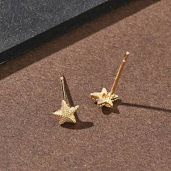 Brass Stud Earrings for Women&nbsp;EJEW-F403-03G