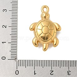 イオンプレーティング（IP）304ステンレスペンダント  亀のチャーム  18KGP本金メッキ  28.5x19x7mm  穴：1.6mm&nbsp;STAS-Q334-47G