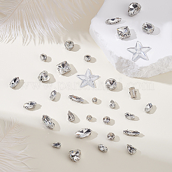 410Pcs 16 Styles Sew on Glass Rhinestone&nbsp;RGLA-ME0001-05