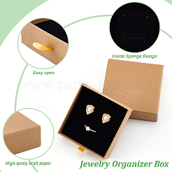 Kraft Paper Necklace Earring Storage Gift Drawer Boxes&nbsp;CON-WH0095-87B