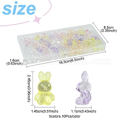 50Pcs 5 Colors Transparent Acrylic Beads&nbsp;MACR-FS0001-83