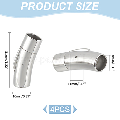 316サージカルステンレススチール製バヨネットクラスプ4個  コラム  ステンレス鋼色  31x10x11mm&nbsp;STAS-UN0059-06