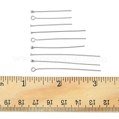 540個9スタイル304ステンレスピンセット  アイピン、フラットヘッドピン、ボールヘッドピンを含む  ステンレス鋼色  21ゲージ  30~50x0.7mm  60個/スタイル&nbsp;STAS-FS0001-34