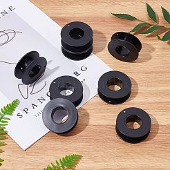 プラスチック糸ボビン  刺繍およびミシン用  ブラック  55x20mm  穴：3mm&nbsp;ODIS-OC0001-03