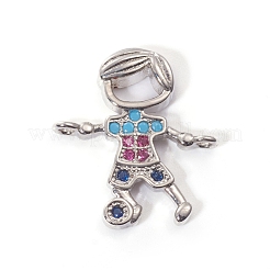 Brass Micro Pave Cubic Zirconia Links connectors&nbsp;ZIRC-L090-047
