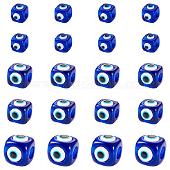 20Pcs 3 Styles Cube Resin Large Hole Beads&nbsp;RESI-TA0002-75