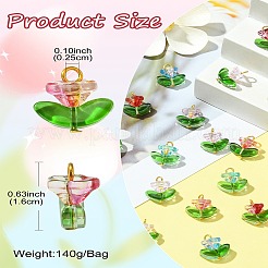 Glass Flower Pendants&nbsp;PALLOY-CJ00038