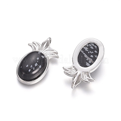 Natural Snowflake Obsidian Pendants&nbsp;G-L512-L16