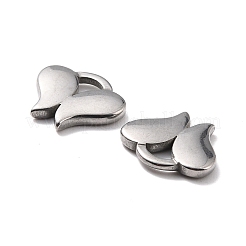 変色しない304ステンレススチールペンダント  蝶  ステンレス鋼色  14x16x2.5mm  穴：3.5x4mm&nbsp;LS-STAS-B024-26P