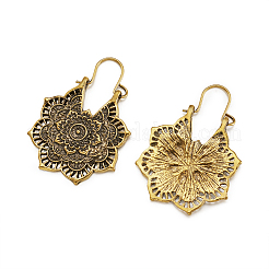 Bohemian Retro Style Alloy Dangle Hoop Earrings&nbsp;EJEW-TAC0003-01AG