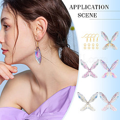 DIY Epoxy Resin Wing Pendants Dangle Earring Making Kits&nbsp;DIY-TA0012-37