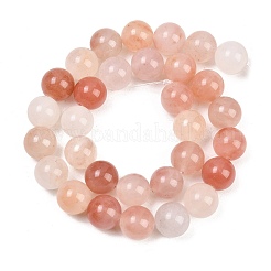 Natural Peach Blossom Pink Persian Jade Beads Strands&nbsp;G-NH0071-A01-12mm